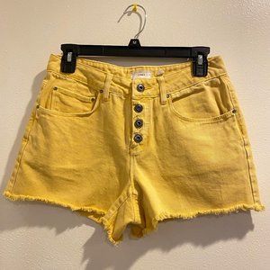 A LOVES A yellow high waisted shorts